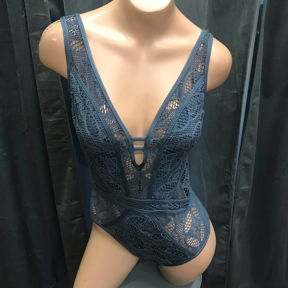 Becca Crochet Deep V One Piece